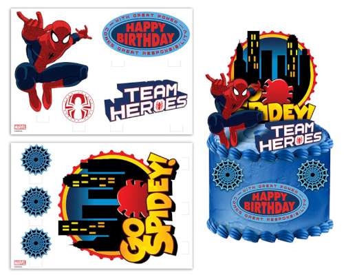 Spiderman Edible Icing Image Scene Setter - Click Image to Close